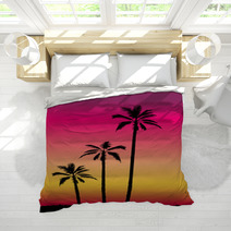 Tropical Sunset With Palm Trees Bedding 70354620
