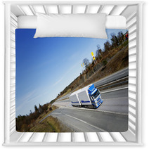 Truck Driving On Scenic Highway, Elevated View Nursery Decor 63727003