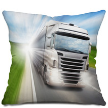 Truck On Highway Pillows 52155005