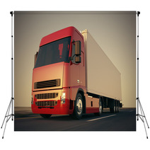 Truck On The Road. Backdrops 48561527