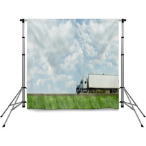 Truck On The Road. Backdrops 55986918