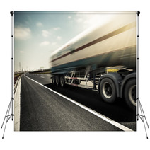 Truck On The Road Backdrops 62911861