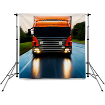 Truck On The Road Backdrops 65701975