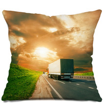 Trucks Under Colorful Sky Pillows 58705140