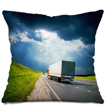 Trucks Under Colorful Sky Pillows 66479450