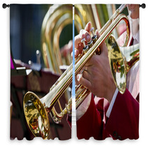 Trumpet Player Window Curtains 39935284