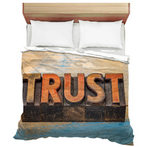 Trust In Vintage Letterpress Wood Type Bedding 100562738