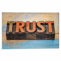 Trust In Vintage Letterpress Wood Type Rugs 100562738