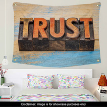 Trust In Vintage Letterpress Wood Type Wall Art 100562738