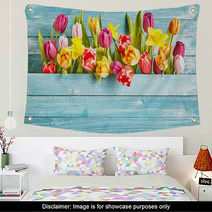 Tulip Border With Copy Space Wall Art 105028548