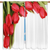 Tulip-frame Window Curtains 2339858