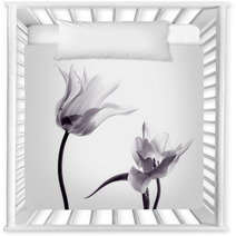 Tulip  Silhouettes On White Nursery Decor 50174796