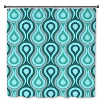 Turquoise And Teal Abstract Droplet Pattern Bath Decor 67371915