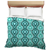 Turquoise And Teal Abstract Droplet Pattern Bedding 67371915