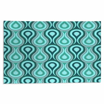 Turquoise And Teal Abstract Droplet Pattern Rugs 67371915