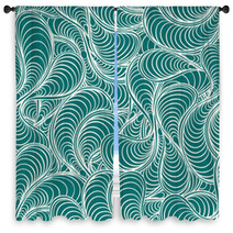 Turquoise Background Window Curtains 52451196