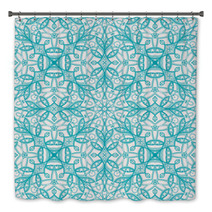Turquoise Floral Pattern Bath Decor 53725318