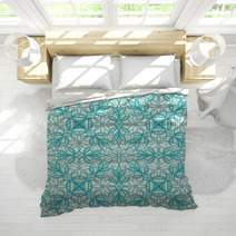 Turquoise Floral Pattern Bedding 53725318