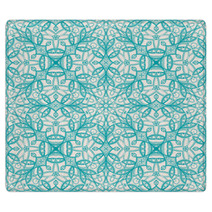 Turquoise Floral Pattern Rugs 53725318