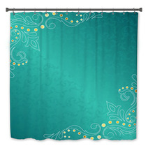 Turquoise Frame With Delicate Sari Inspired Swirls Bath Decor 19748172