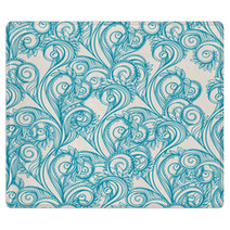 Turquoise Leaves Rugs 51527067