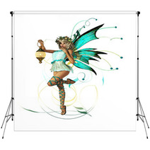 Turquoise Pixie CA Ornament Backdrops 36437169