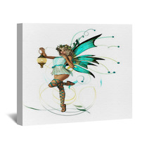 Turquoise Pixie CA Ornament Wall Art 36437169