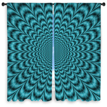 Turquoise Rosette Window Curtains 64726250