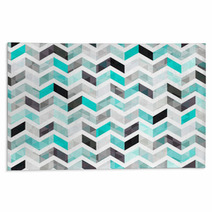 Turquoise Shiny Vector Background Rugs 53144592