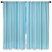 Turquoise Stripes Window Curtains 9006573