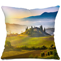 Tuscany At Sunrise Pillows 61838636
