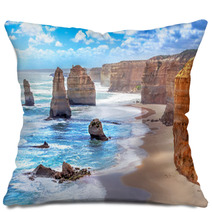 Twelve Apostles Along The Great Ocean Road In Australia Pillows 70447974