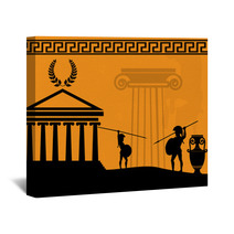Two Ancient Greek Warriors Wall Art 49300103