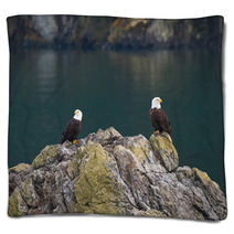 Two Bald Eagles Blankets 59881966