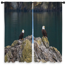 Two Bald Eagles Window Curtains 59881966