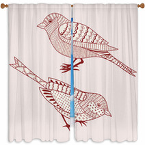 Two Birds Window Curtains 55162015