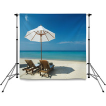 Two Chairs & Umbrella Backdrops 2061268