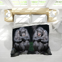 Two Chimpanzees Have A Fun. Bedding 54017933