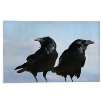 Two Common Ravens In Bryce Canyon National Park In Utah Rugs 88774395