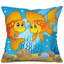Two Cute Goldfishes Pillows 39596318