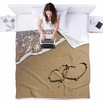 Two Hearts In The Sand Blankets 7711689
