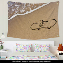 Two Hearts In The Sand Wall Art 7711689