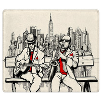 Two Jazz Men Playing In New York Rugs 58689971