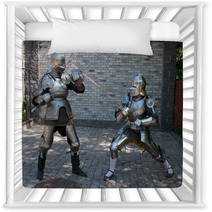 Two Knights In The Ancient Metal Armor Nursery Decor 66227638