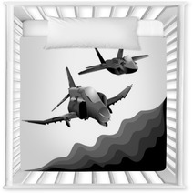Two Military Aircraft Nursery Decor 31822480