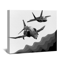 Two Military Aircraft Wall Art 31822480