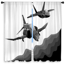 Two Military Aircraft Window Curtains 31822480