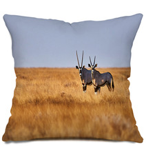 Two Oryx In The Savannah Pillows 82269161
