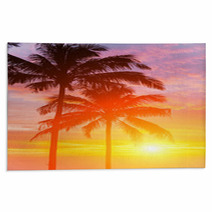Two Palm And Beautiful Sunset Rugs 46425042