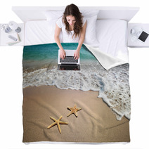 Two Starfish On A Beach Blankets 19804151